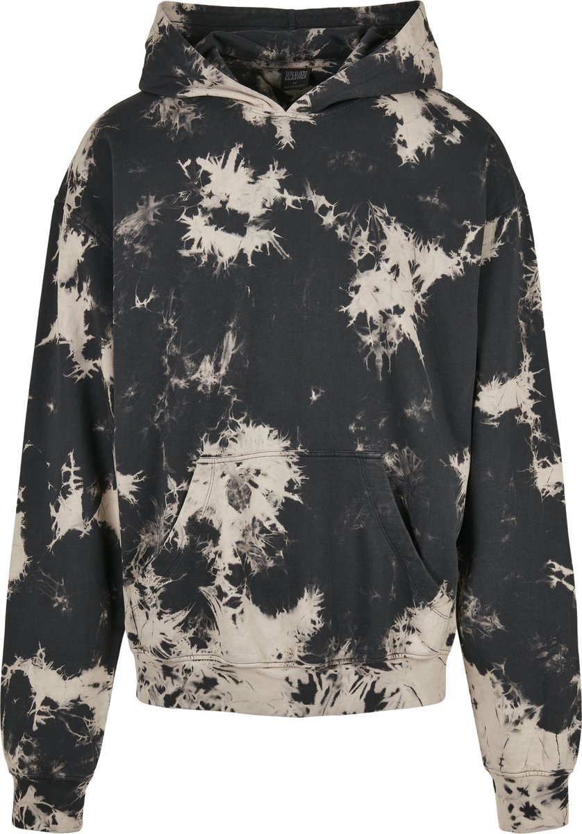 Urban Classics Bleached Hoodie/trui S Zwart