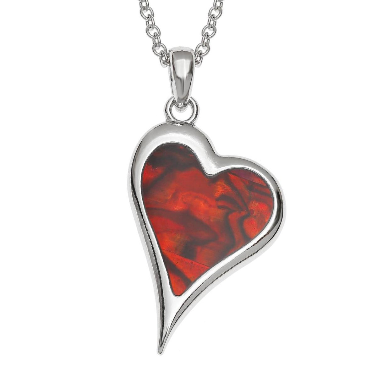 Tide Jewellery Paua Shell - Heart Necklace / Hartje