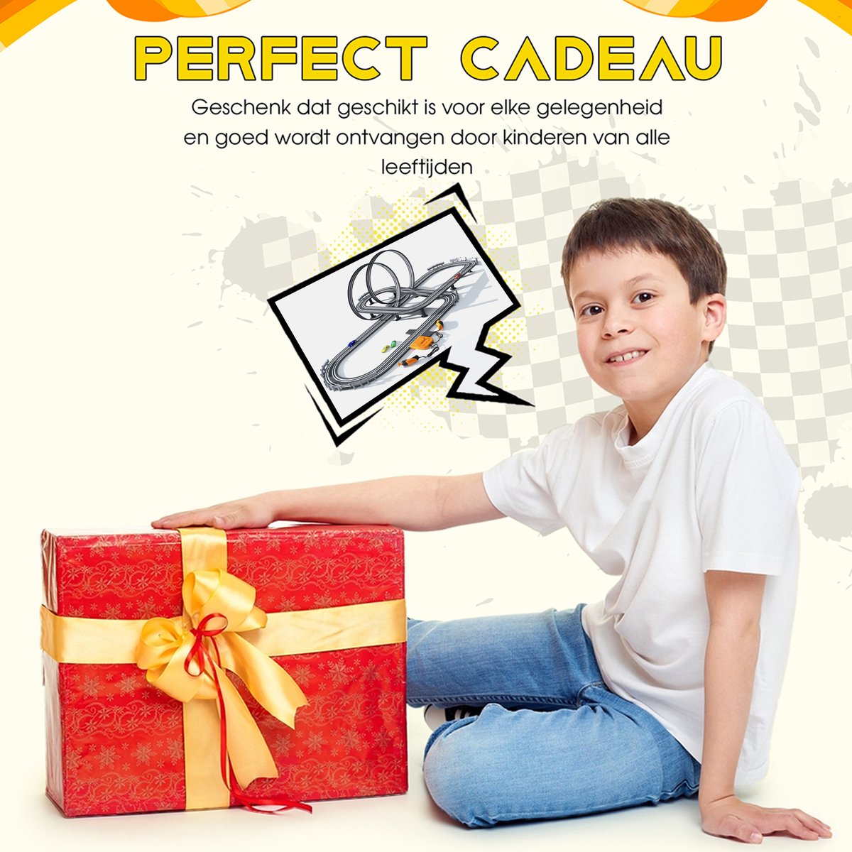 CosmoToys Elektrische Racebaan - Incl. Verkeersbordenset - Auto Speelgoed - voor Kinderen - Autobaan Speelgoed - Kinderspeelgoed - 7,0M Lang - Ultimate Track — afbeelding 3