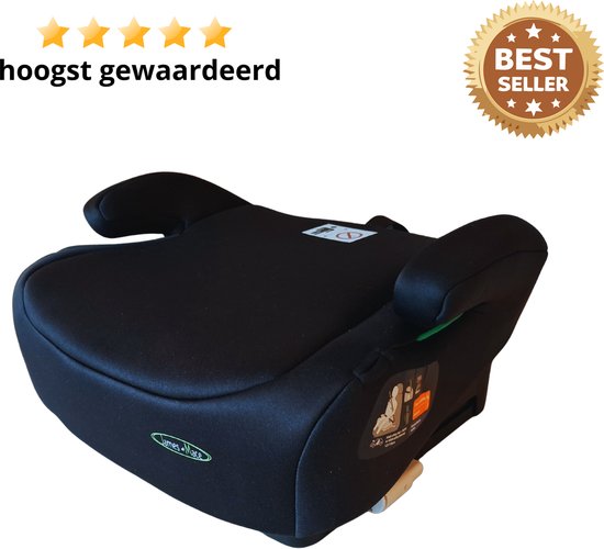 James & Mace® Zitverhoger ISOFIX i-Size - Stoelverhoger auto - 22 tot 36kg - 125 tot 150 cm - Met bekerhouder