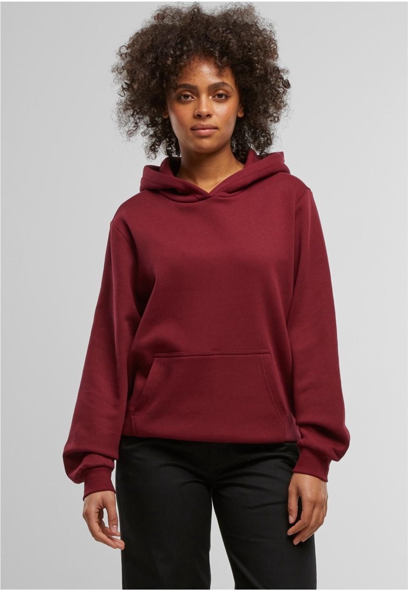 Urban Classics Organic Loose Brushed Fleece Hoodie/trui S Rood