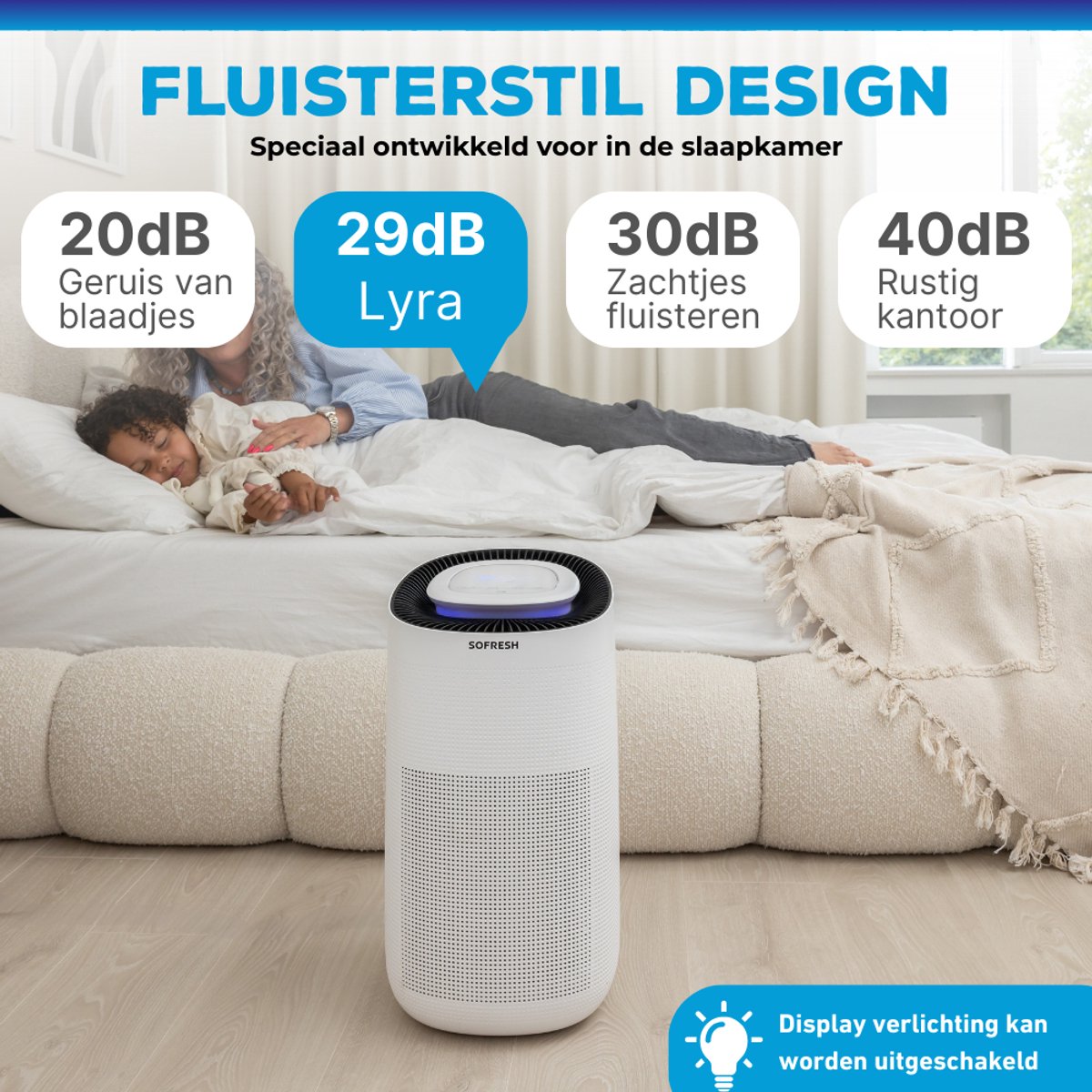 Sofresh luchtreiniger met app - 80 m² - Automatische stand + 6-in-1 filtersysteem - Luchtkwaliteitsindicator - Ionisator - UV - Luchtfilter - Air purifier met HEPA-filter — afbeelding 5