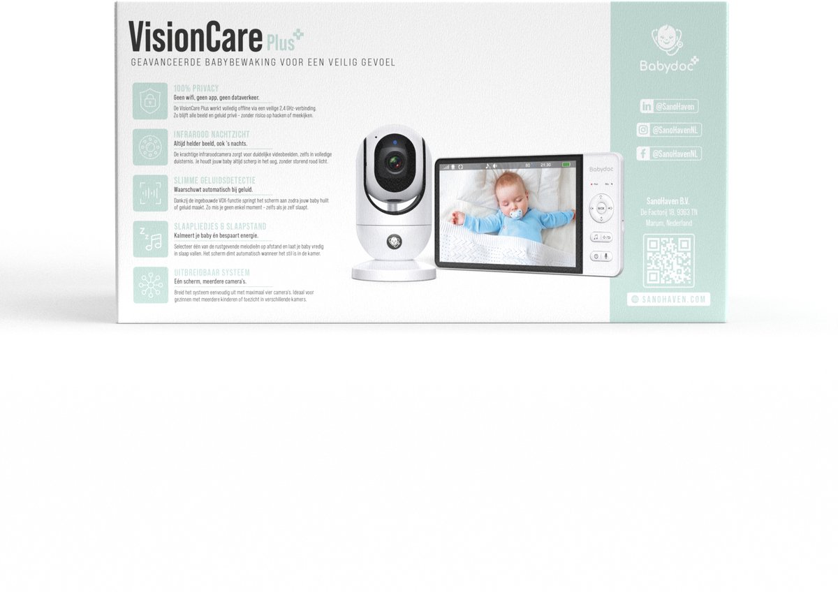 Babydoc VisionCare Plus 7-inch 720p-babyfoon thumbnail 3