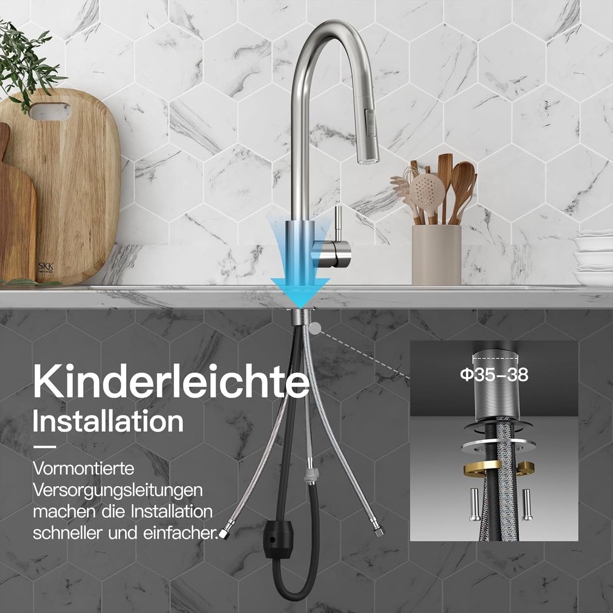 Virklyee Keukenkraan met 360° Draaibare