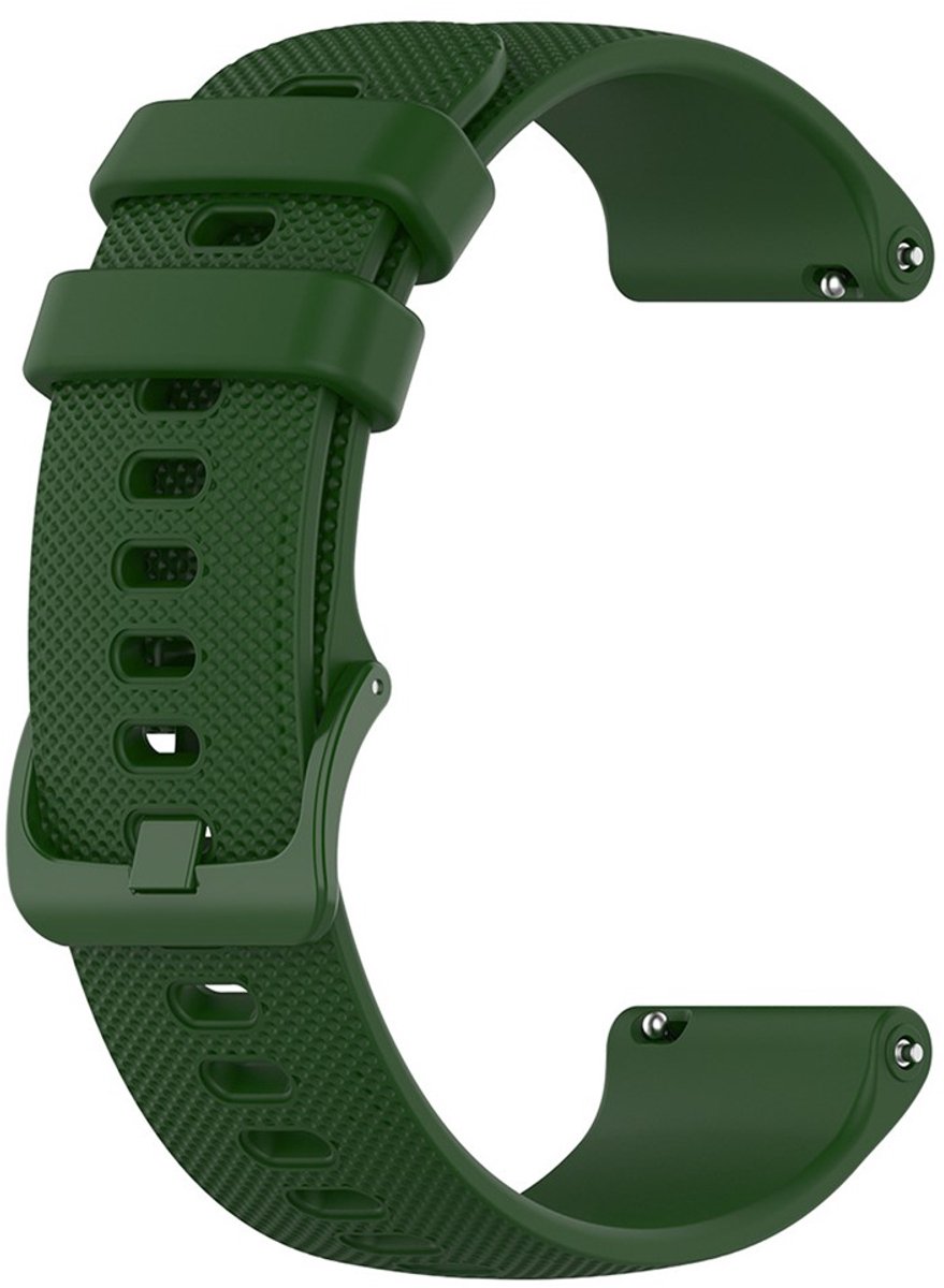 Siliconen Bandje voor Garmin Venu 3S / 2S / Vivomove 3S 18 mm – Donkergroen