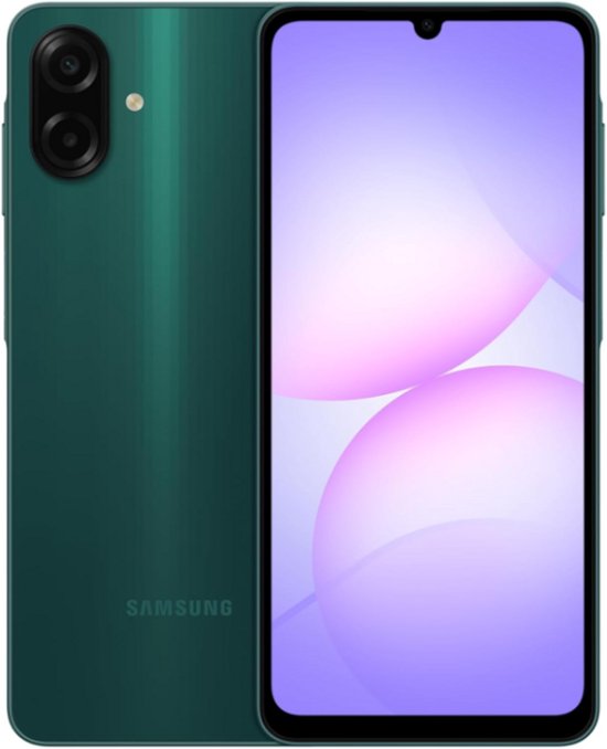 Samsung Galaxy A07 smartphone 64GB groen, 6,7″ HD+ scherm, 50MP camera, 5000mAh batterij, dual SIM, microSD slot