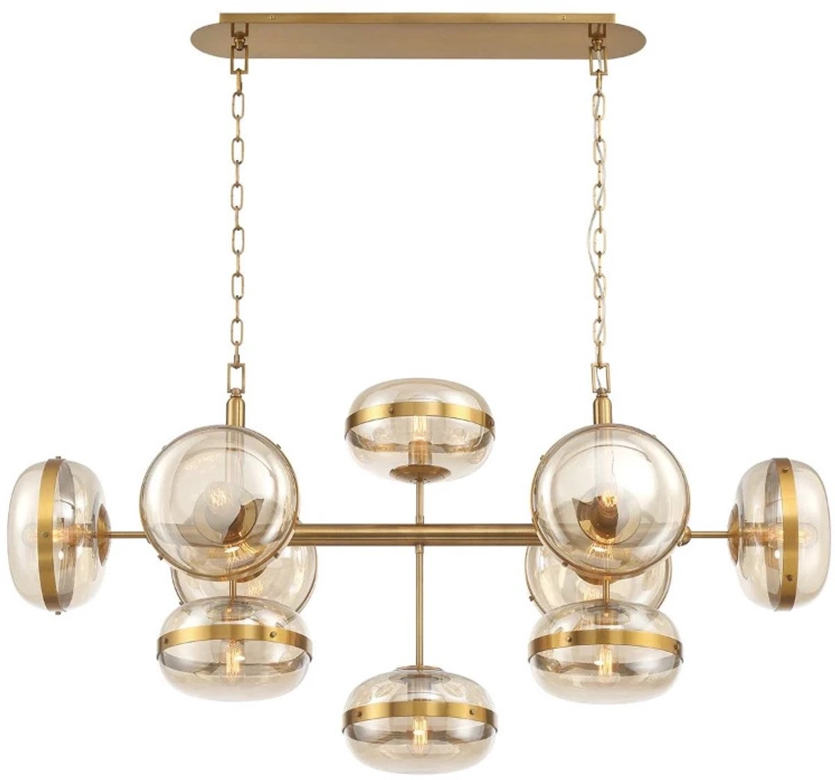 Eurofase LED Hanglamp Nottingham | 10X E27 Max 40W | Antique Brass