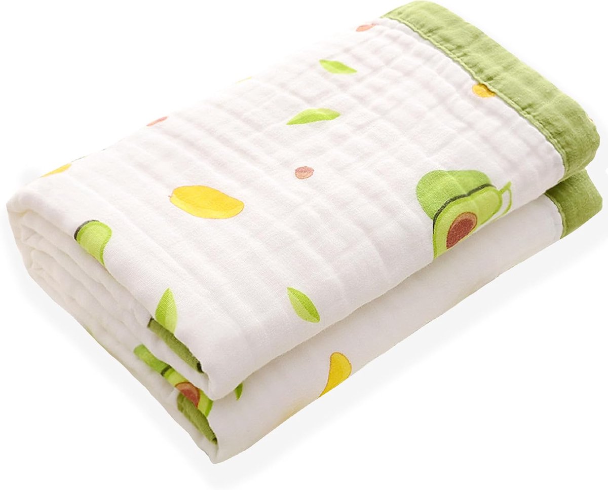 Babydeken 110cm*110cm, neutrale katoenen inbakerdeken voor peuters, zachte universele babydeken, pasgeboren beddeken