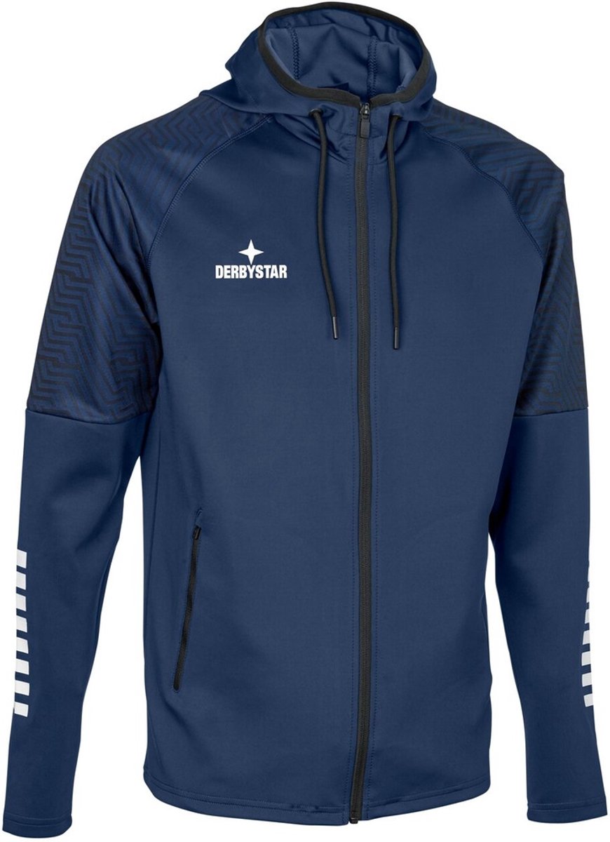 Derbystar trainingsjack met capuchon Primo V24 612042 Navy/Wit - L