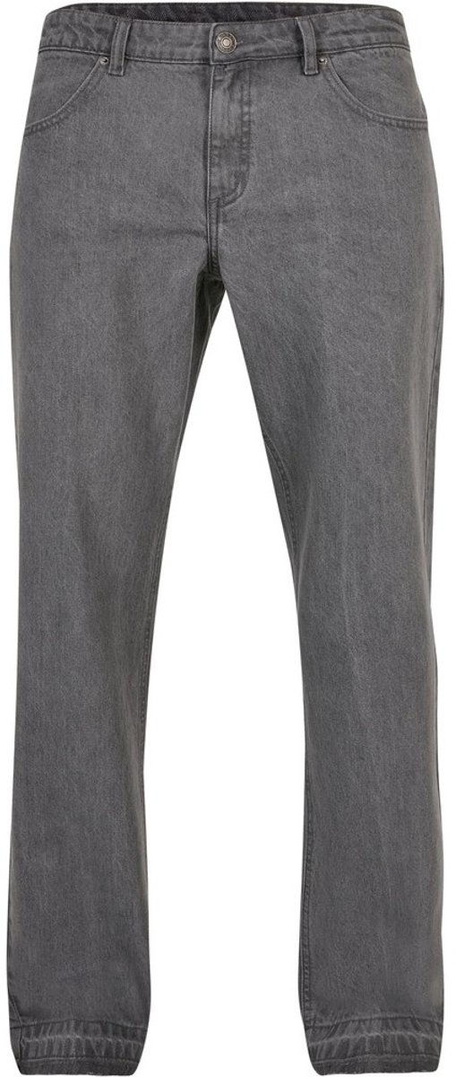 Urban Classics Open Edge Loose Fit Broek rechte pijpen Taille 32 inch Grijs
