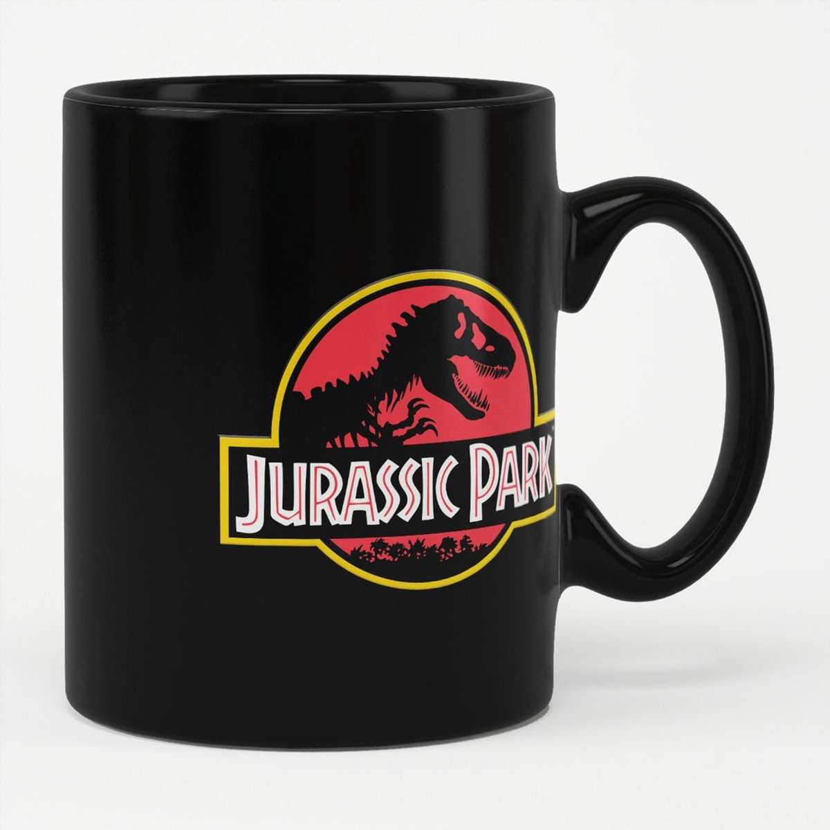 Jurassic Park Logo Kop zwart Keramiek Unisex - Fan merch, Film, TV-series