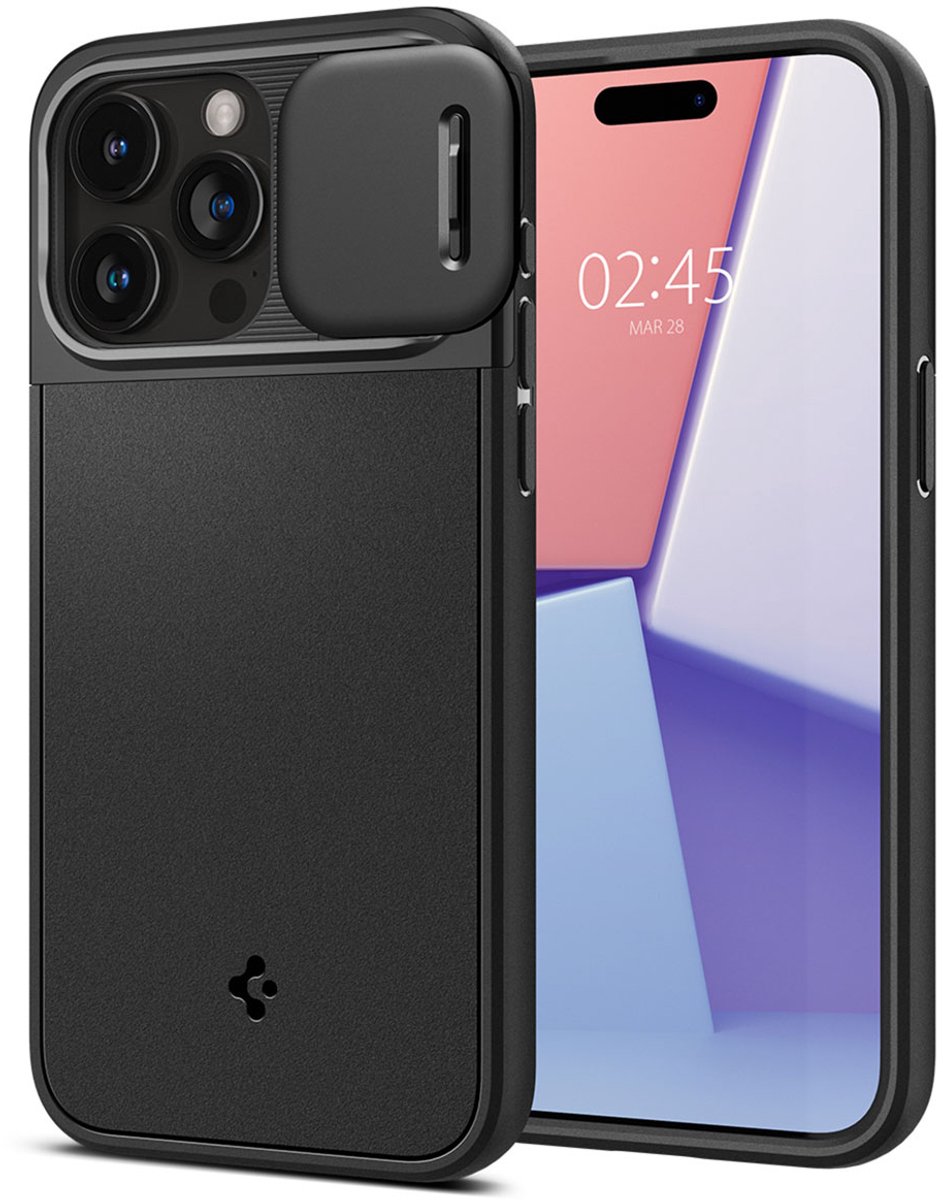 Spigen Optik Armor Magfit Case hoesje geschikt voor iPhone 15 Pro Max - zwart