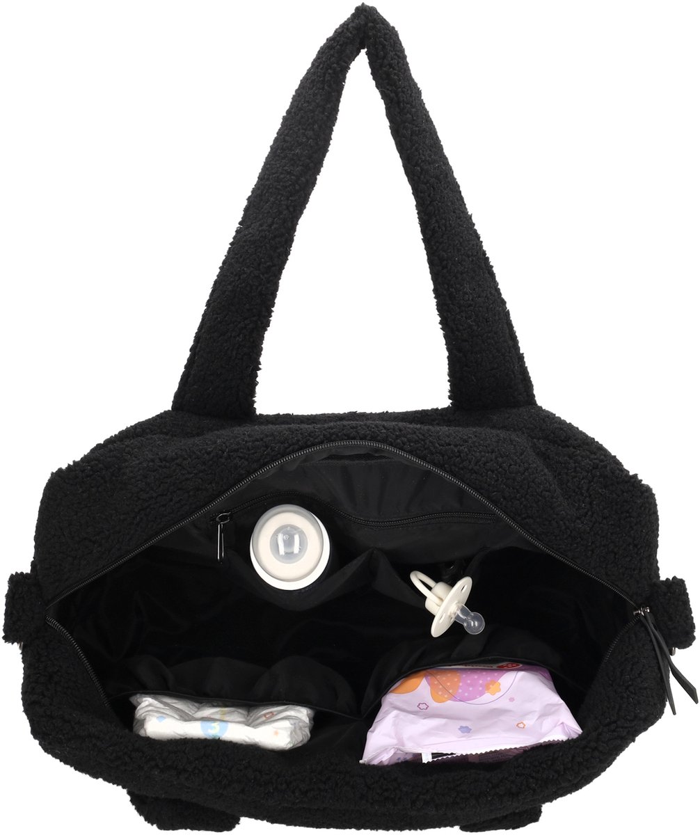 Beagles Lugo Luiertas - Teddy - Shopper - Baby - Mama Tas - Verschoningstas - Diaper Bag - Zwart thumbnail 3