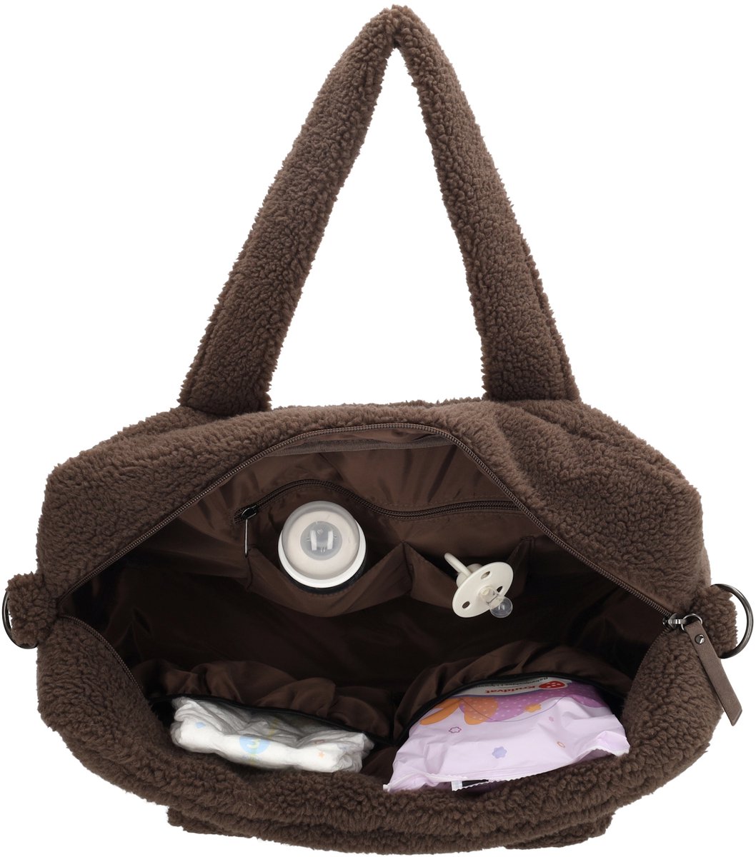 Beagles Lugo Luiertas - Teddy - Shopper - Baby - Mama Tas - Verschoningstas - Diaper Bag - Donkerbruin thumbnail 3