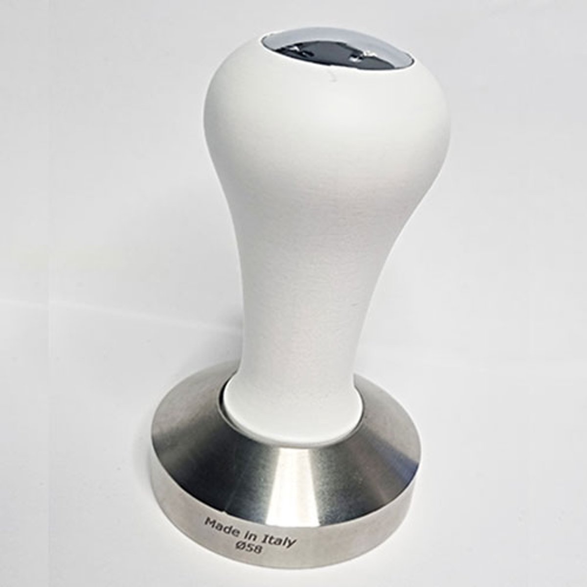 BaristaPro Tamper Luxe - Wit - RVS Flat Base - 58mm