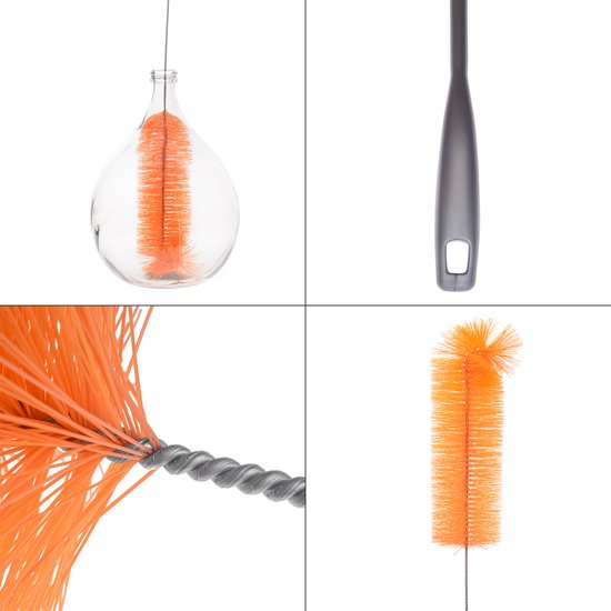 KADAX Reinigingsborstel 110 cm, handige flessenborstel, lange flessenreiniger, borstel voor het reinigen van smalle halsflessen, robuuste ballonborstel van KADAX — afbeelding 3