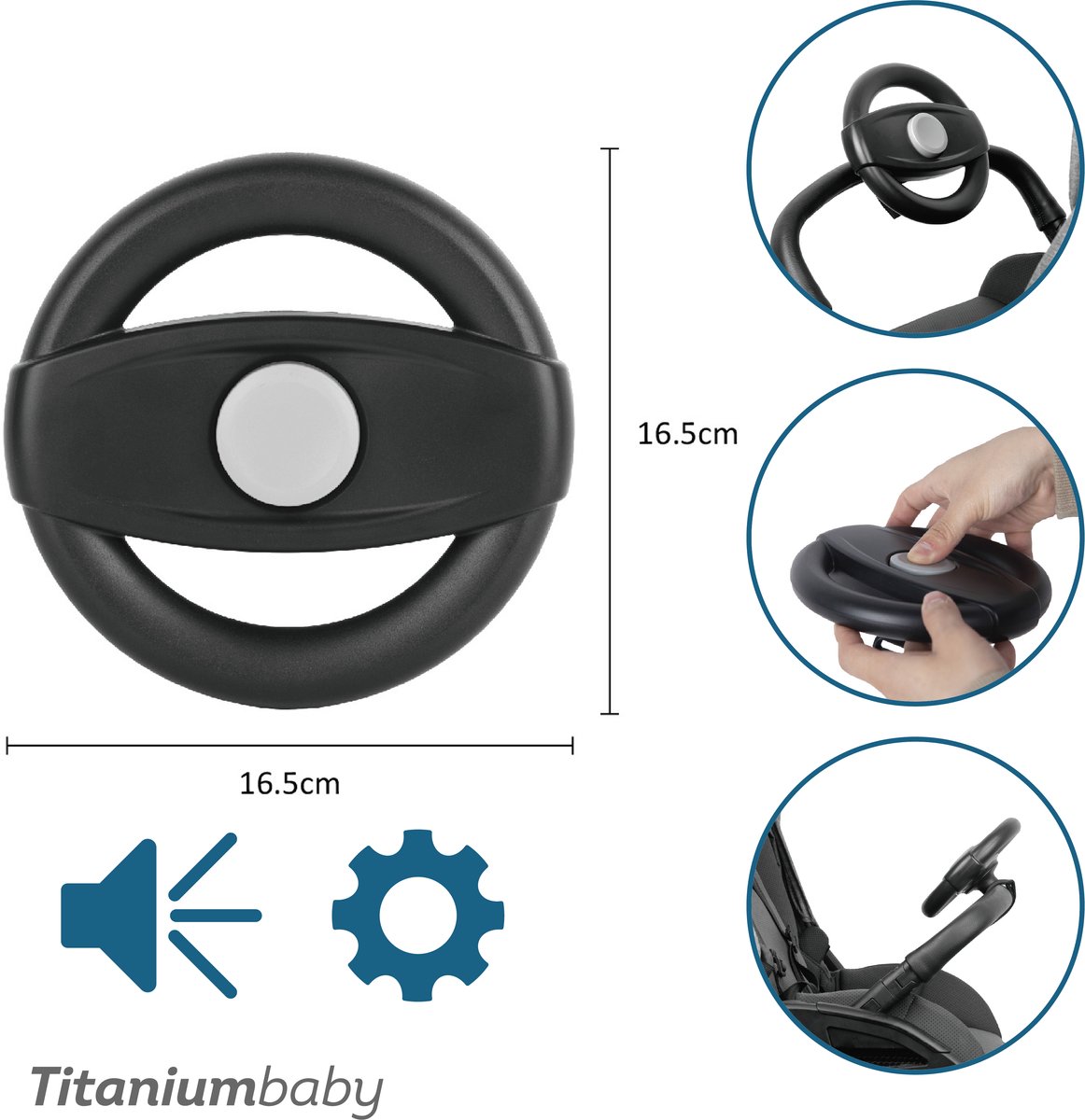 Titaniumbaby Smart Stuurtje Steering Wheel Universal deluxe