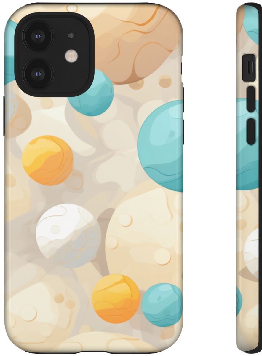 Kleurrijke Marmeren Bollenpatroon – Telefoonhoesje Geschikt voor iPhone 12