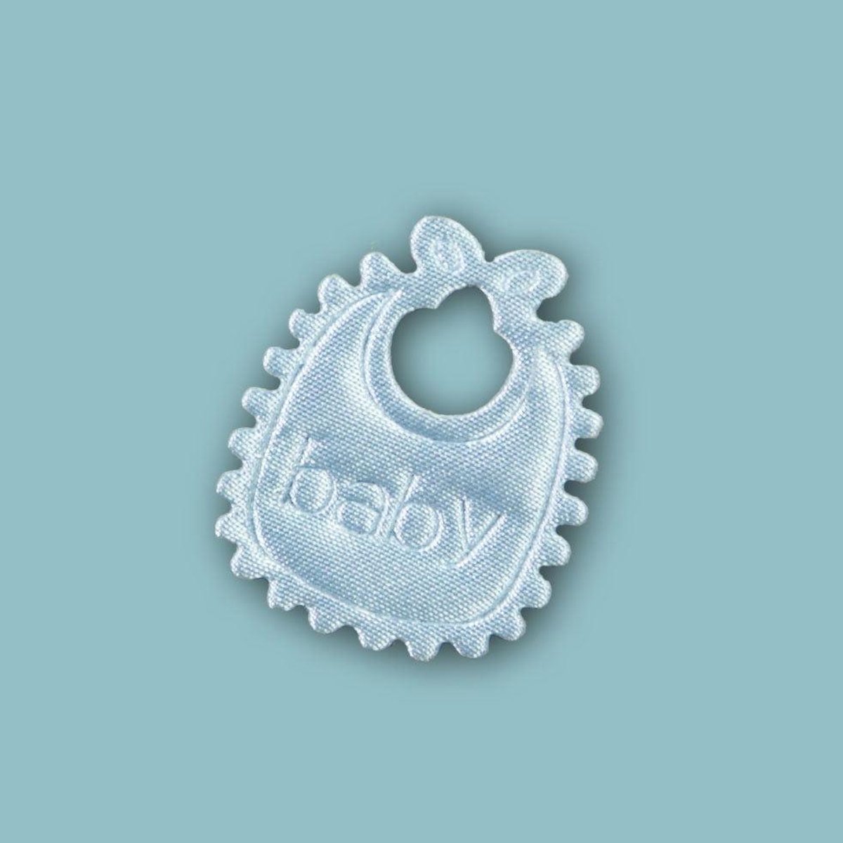 Geboorte Label - Slab / Slabbetje It's a Boy Stof Jongen Lichtblauw | Uitdeeltraktatie School - Kraamcadeau - Gift Kraamfeest | Baby - Babyshower | Verpakking - Geschenk | Bedankt - Kraamtijd | 7,5 cm x 2,5 cm | Leuk inpakken - Geboorte