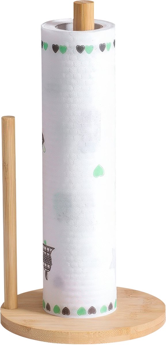 YONO Bamboe Keukenrolhouder Staand - Rollenhouder - Hout