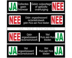 Nee ja brievenbus sticker/ Ja ja sticker / Nee nee sticker (geen reclame)