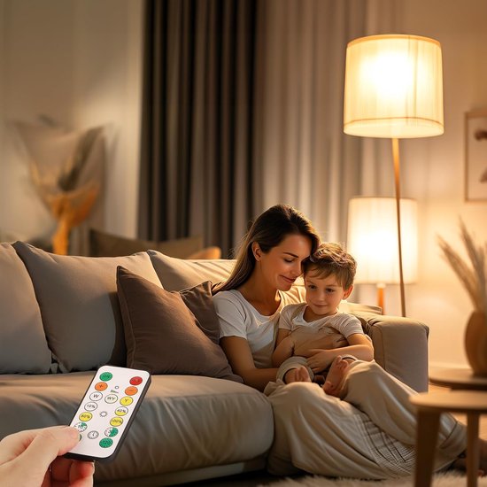 1 stuks E27 LED-lamp - Oplaadbare batterij met afstandsbediening - Dimbare lamp met timerfunctie, 3 kleurtemperaturen - Noodverlichting voor binnen en buiten van Merkloos — afbeelding 2