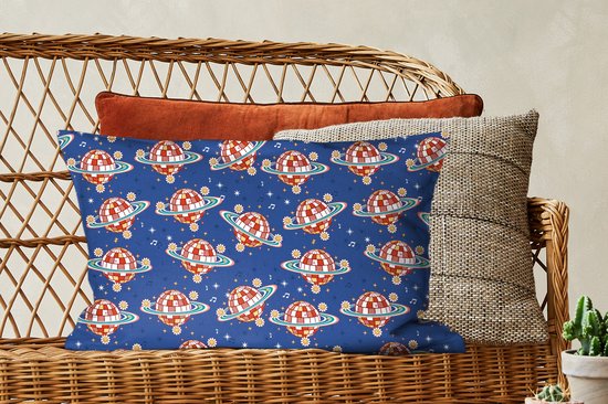 Sierkussens - Kussentjes Woonkamer - 60x40 cm - Disco - Blauw - Patroon