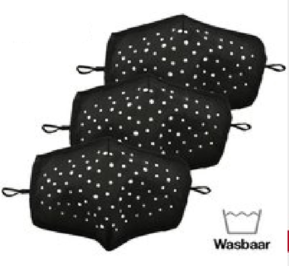 Fashion Mask Mondkappen Wasbaar - 3 Pack - Dots