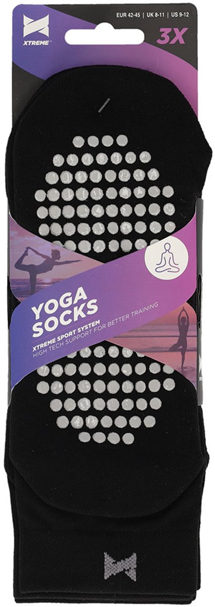 Apollo - YOGA Sokken 3-pack - Zwart - MT39/42 van Merkloos — afbeelding 5