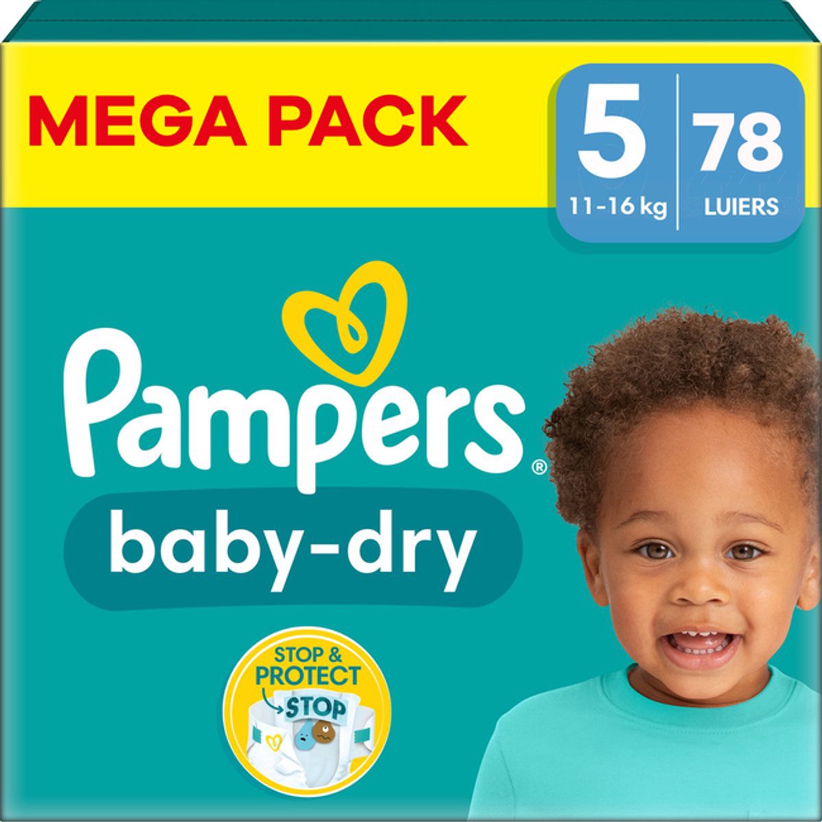 Pampers Baby Dry Maat 5 (11-16 kg) 2x39 stuks voordeelverpakking