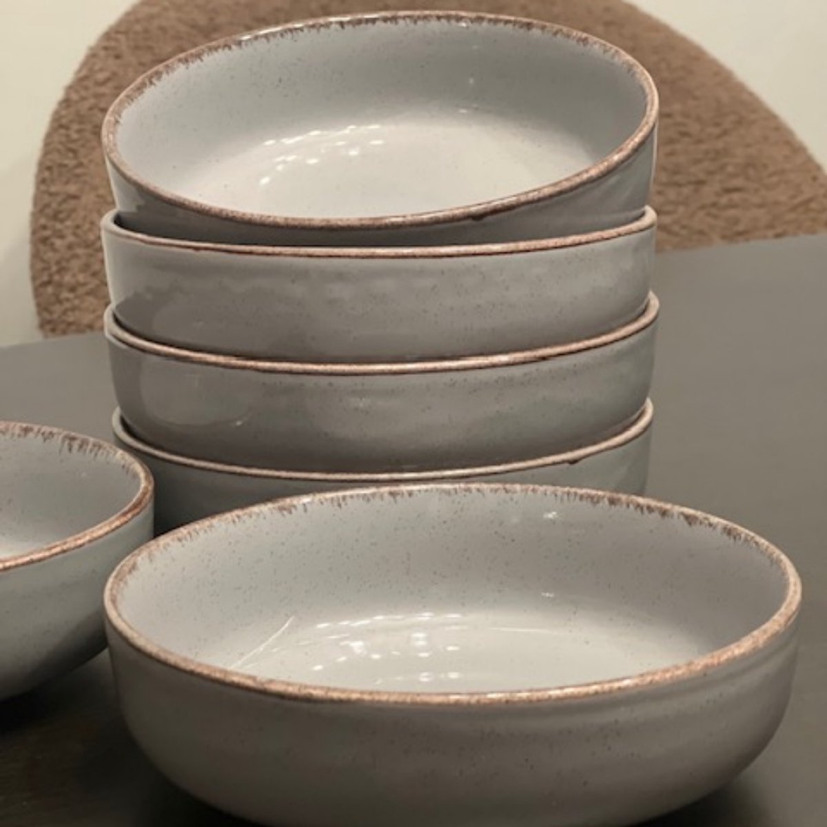 Kitchen trend - servies - Kom - Grijs Ocean - porselein - 15 cm rond