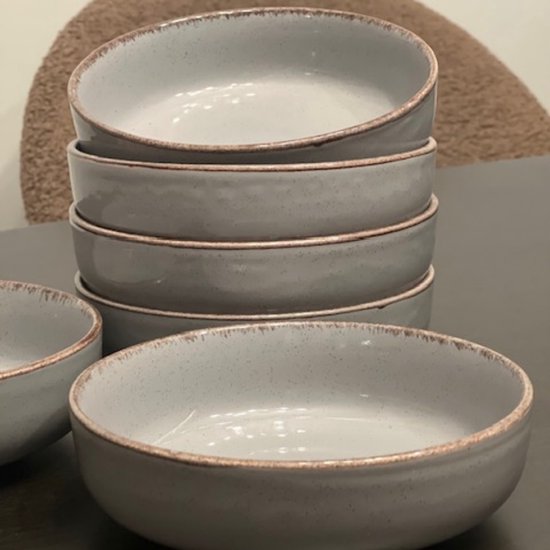 Kitchen trend - servies - Kom - Grijs Ocean - porselein - 15 cm rond