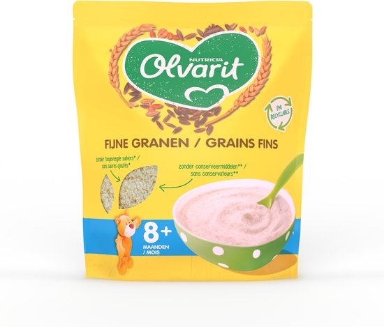 Olvarit - Granenpap Fijne Granen - 8+M - 200gr van Olvarit — afbeelding 5