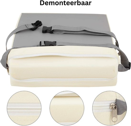 ZRSS® Stoelverhoger voor Eetkamerstoel - Verhoger voor Kinderen - Eetkamerstoel Zitverhoger - Peuter Eettafel - Grijs van ZRSS — afbeelding 2