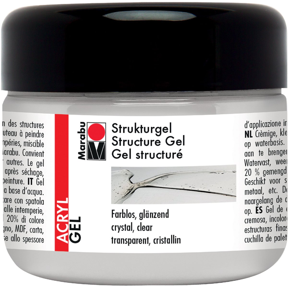 Structuurgel transparant kristalhelder 225 ml