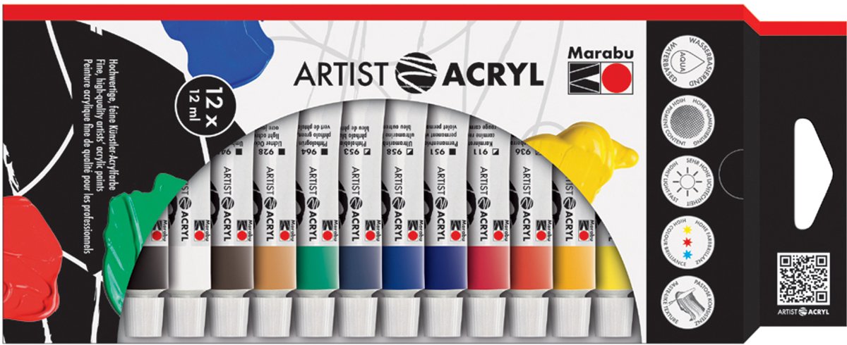 Artist Acryl set 12 x 12 ml