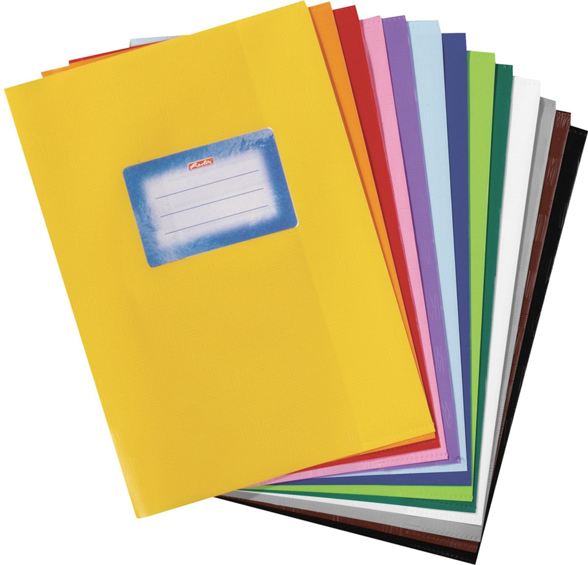 herlitz kafthoezen A5, geribbeld, kleurassortiment, 5-delige verpakking