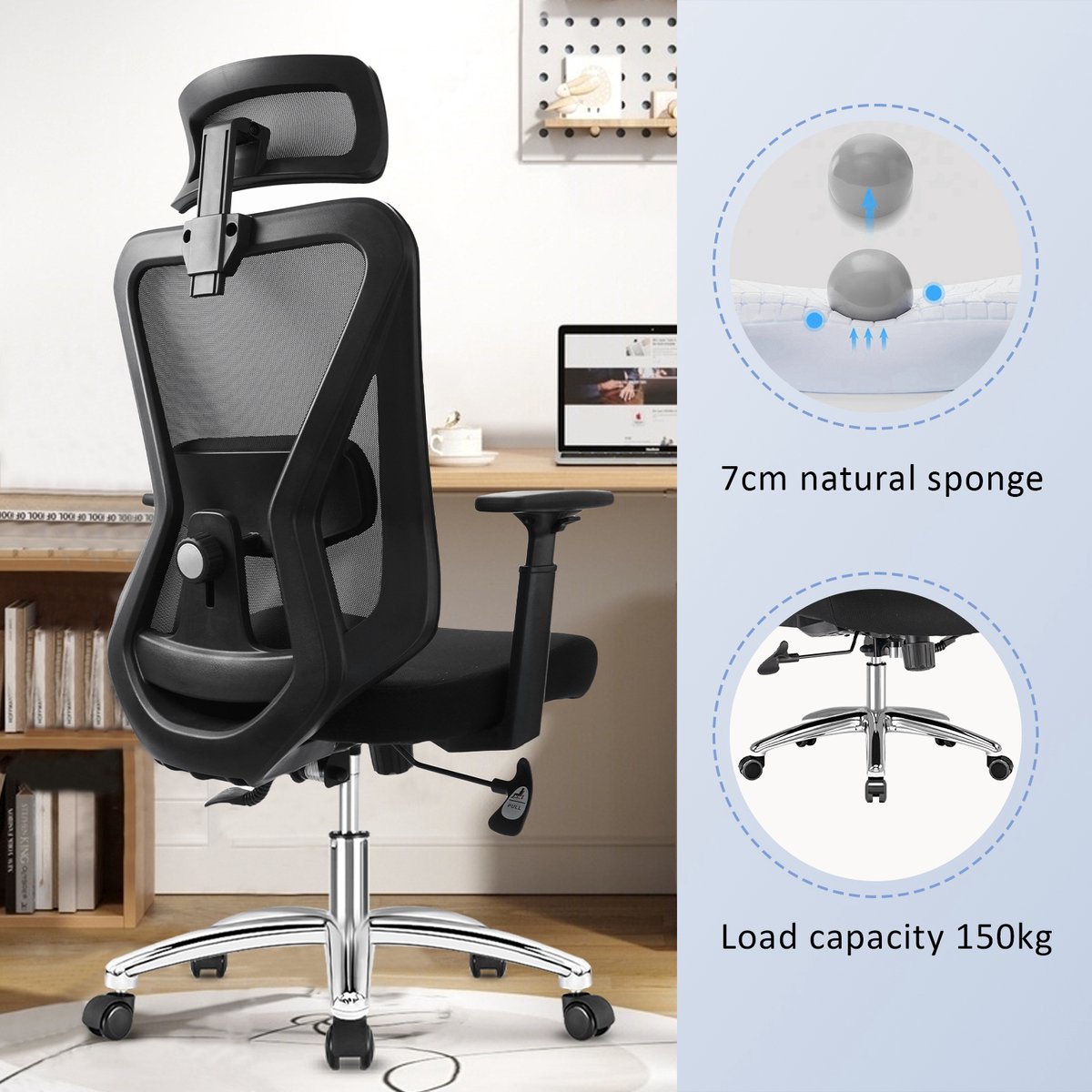 Durrafy Ergonomische Bureaustoel thumbnail 7