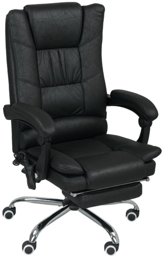 Ergonomische bureaustoel met massage en warmtefunctie – leer