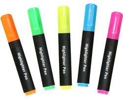 DID Markeer stiften - 10x stuks - fluor kleurenmix - highlighters - sneldrogend