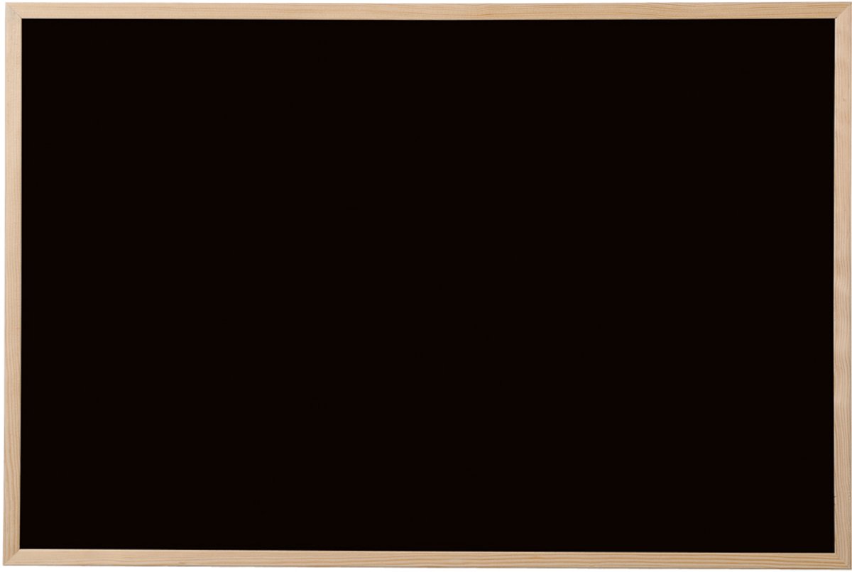 Bi-Office Krijtbord van natuurlijk hout, zwart, 60 x 40 cm.