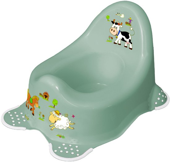 Foto: Keeeper plaspotje funny farm anti slip potje voor peuters duurzame print ideaal voor zindelijkheidstraining