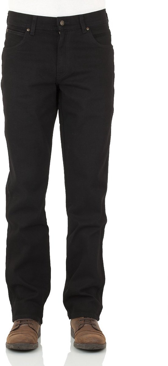 Wrangler Heren Jeans Broeken regular/straight Fit Zwart 36W / 32L Volwassenen