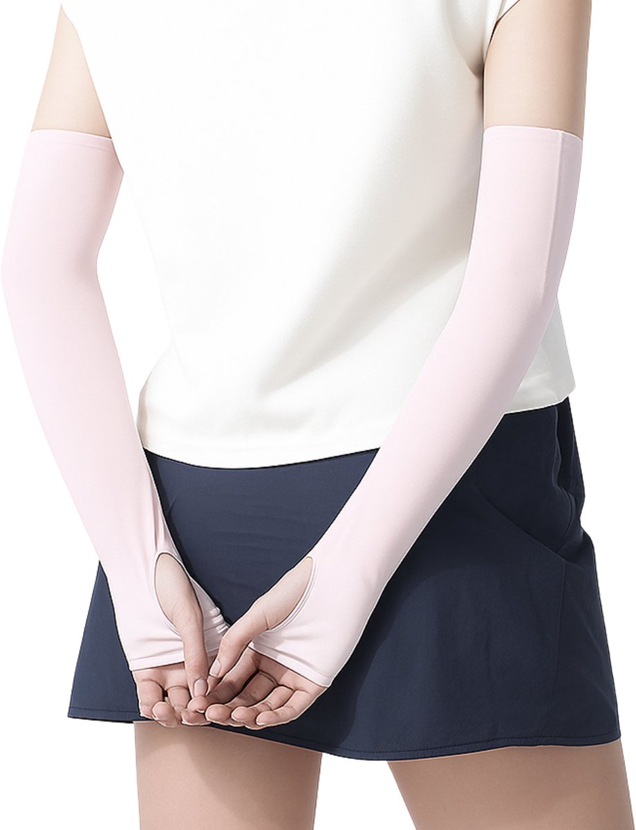 U Fit One UPF 50+ UV Bescherming Arm Sleeves - Verkoelend - Fiets Armstukken UV Bescherming - Roze - Unisex - 2 Stuks - Maat S