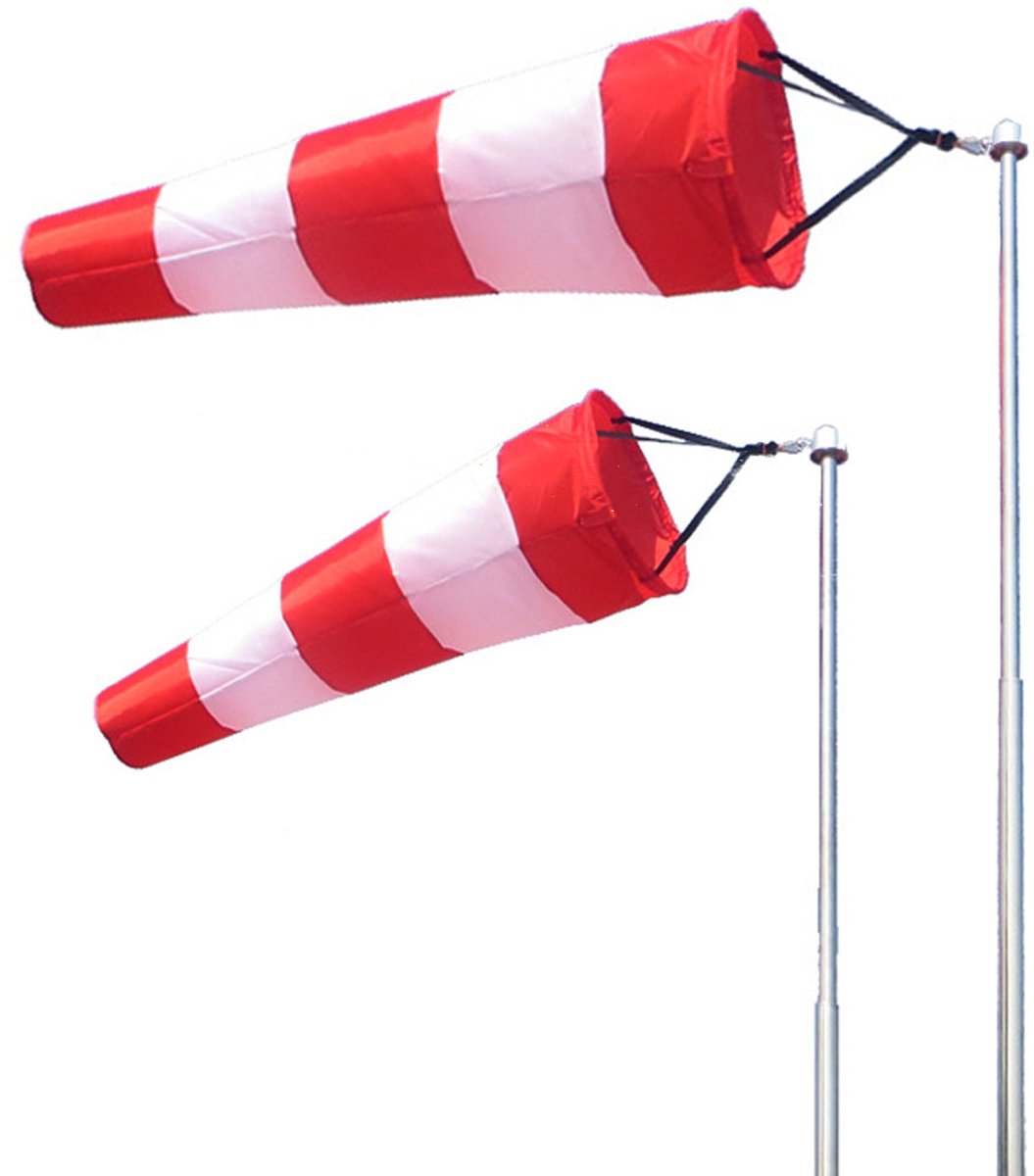 2 stuks - Windzak voor buiten - Windzak - Decoratieve windzak voor buiten - Tuinvlag - Buitenvlag - Rood