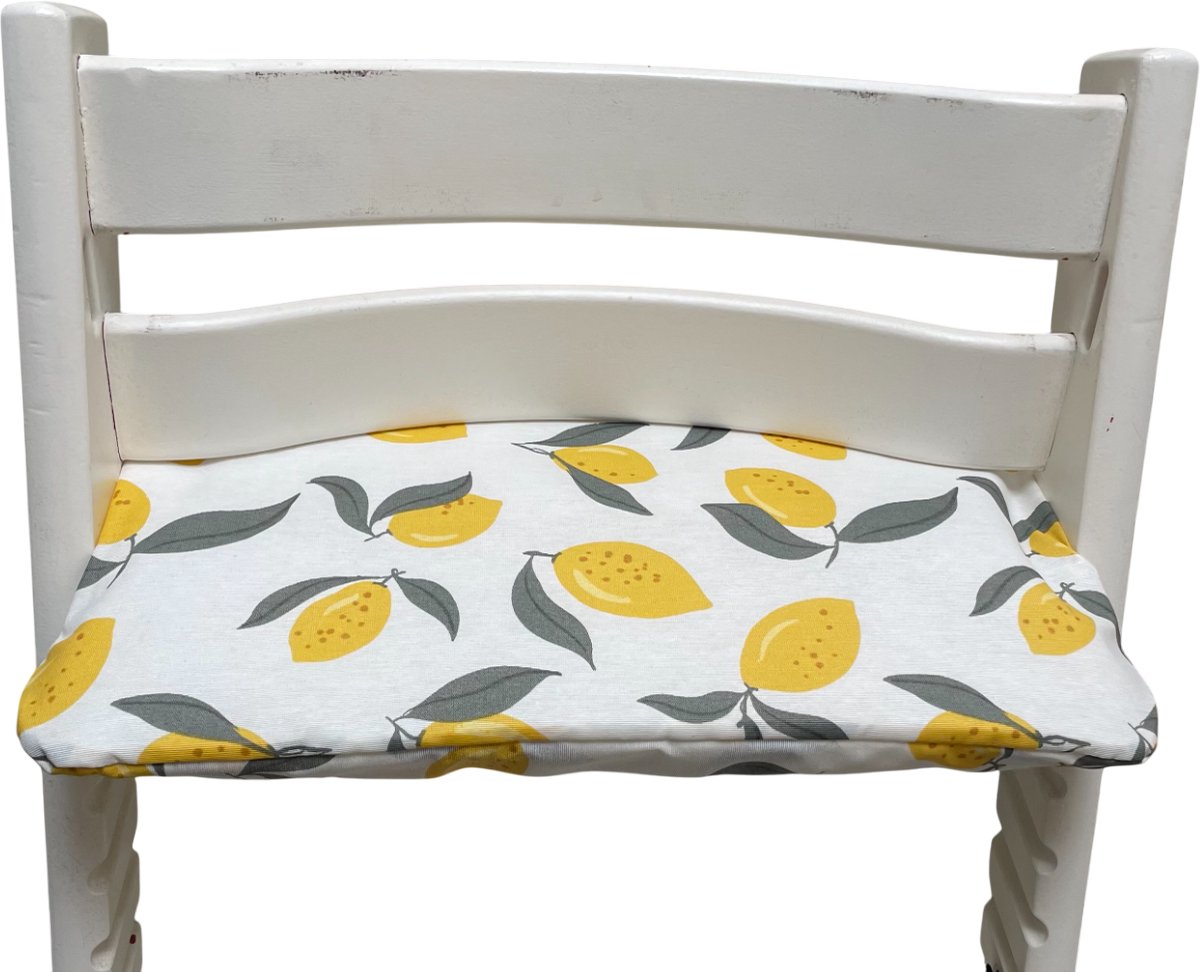 Gecoat zitkussen voor de Tripp Trapp kinderstoel van Stokke -Citroen [duurzaam] - [makkelijk schoon te vegen] - [comfortabel]