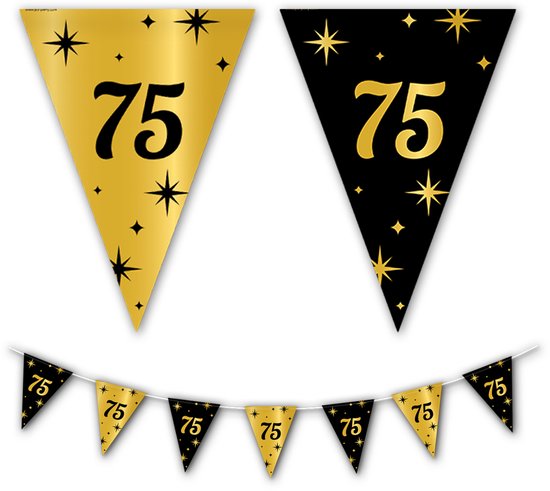 bth slingers 50 jaar goud wit slingers verjaardag verjaardag decoratie versiering slinger abraham