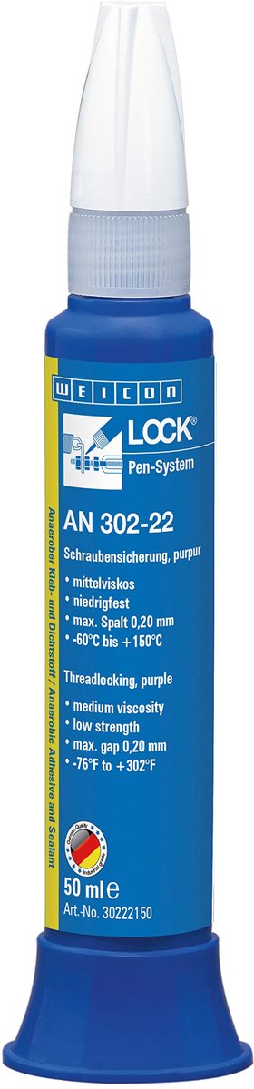WEICON AN 302-22 – Anaerobe Lijm 50 ml Pen-systeem Paars