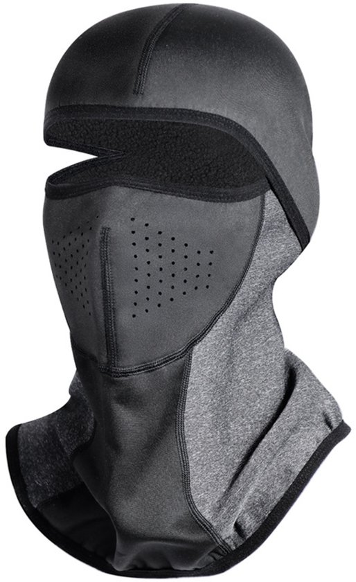 Balaclava - Warm fietsmasker - Winddichte en koudebestendige nekwarmer - Motorkap - Unisex - Houdt warmte vast en beschermt het gezicht - Één maat past iedereen - Geschikt voor jagen, fietsen, motorrijden en skiën - Donkergrijs