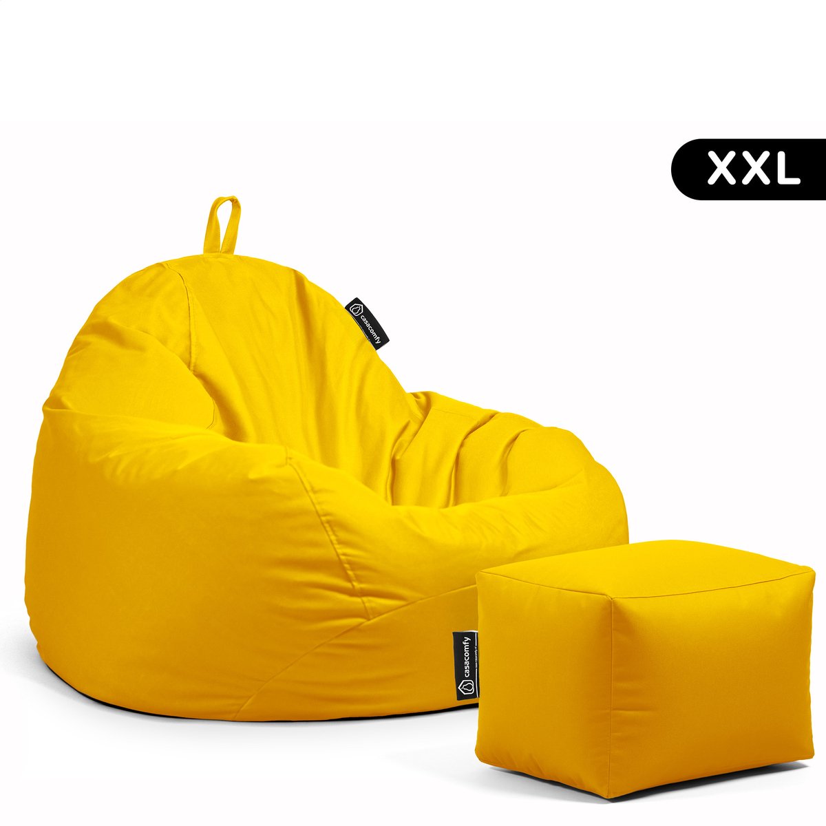 Casacomfy Pear XXL - Complete Grote Zitzak met Voetenbankje - Waterafstotend - Geel